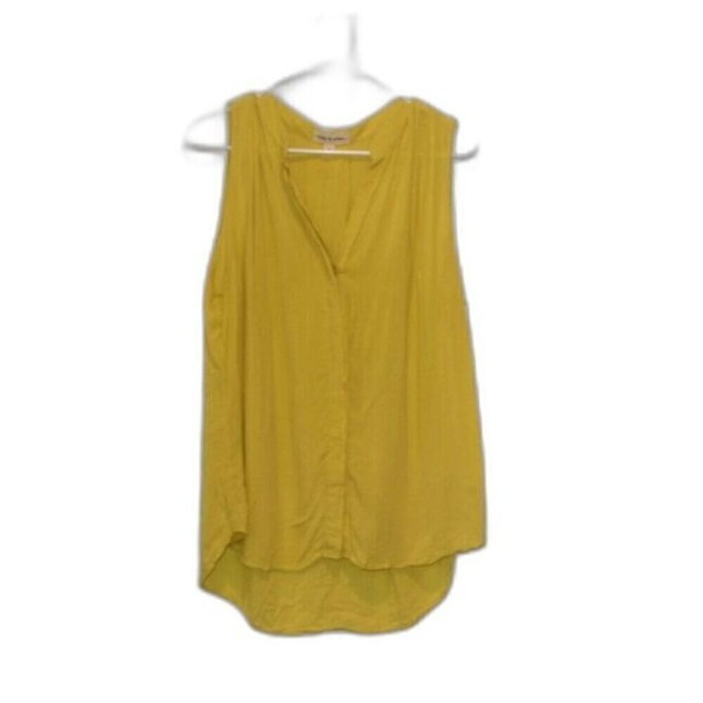 ANTHROPOLOGIE Cloth & Stone Yellow Blouse Women size Large
